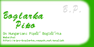 boglarka pipo business card